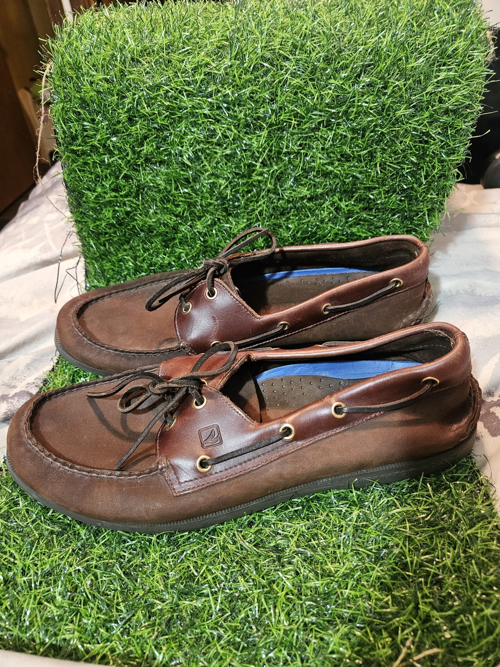 Sperry Men's Brown Leather Two-Eye Boat Shoes